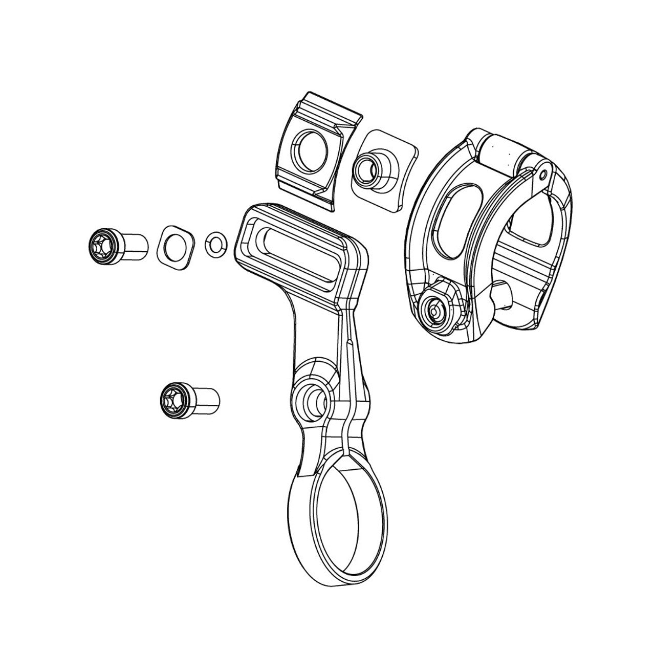 Suporte de montagem SRAM para controlo AXS LEFT POD (sem suporte MMX)