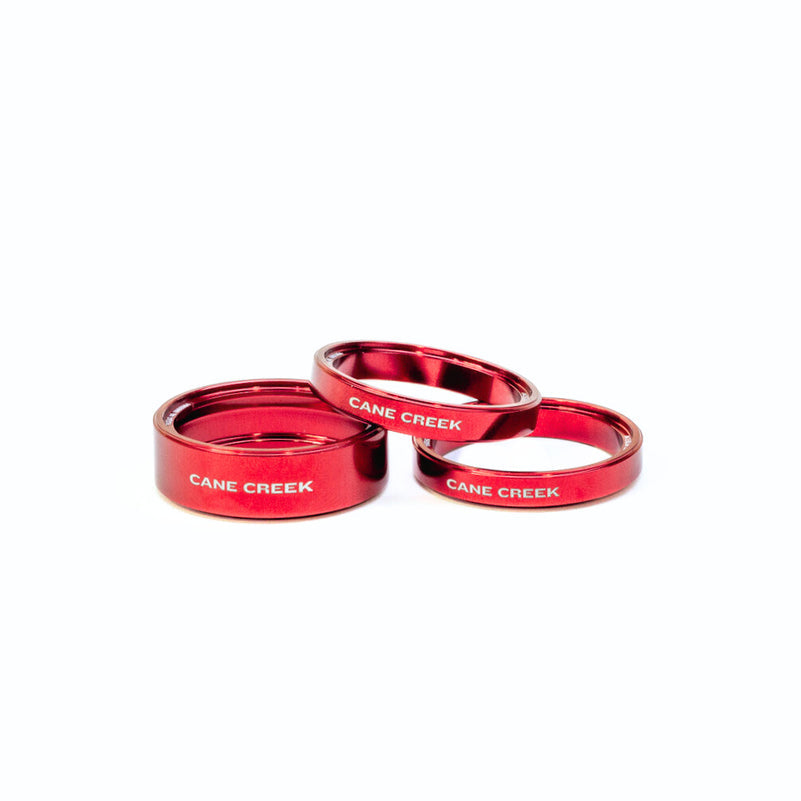 Kit de espaçadores de direção CANE CREEK Interlok vermelho