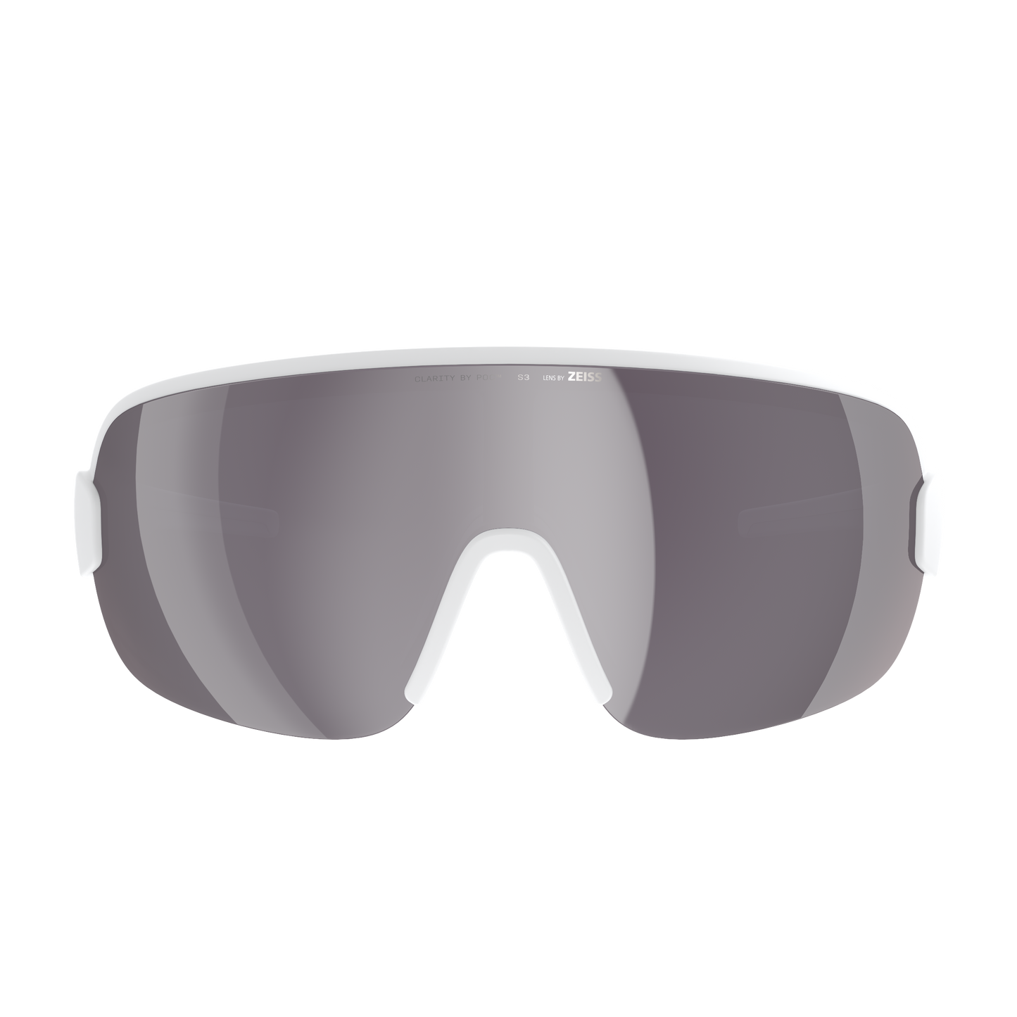 POC AIM Glasses White Clarity Road Lens Sunny Silver