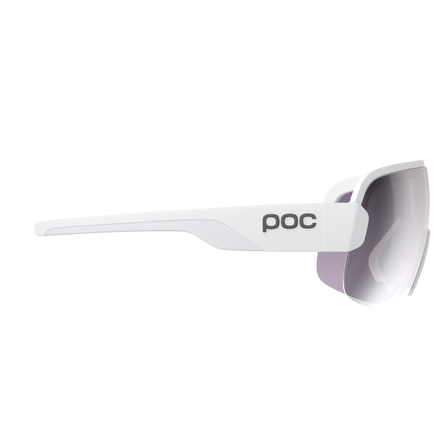 POC AIM Glasses White Clarity Road Lens Sunny Silver