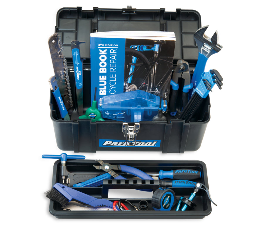 Park Tool AK-5 conteúdo da mala com o tabuleiro retirado
