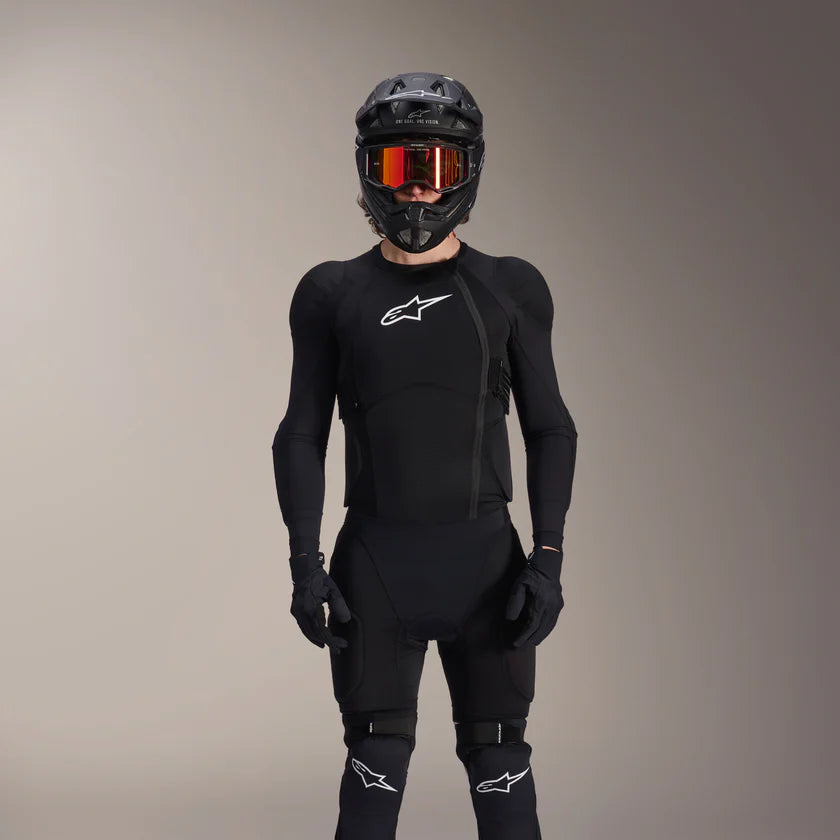 Colete de proteção de manga comprida preto/branco ALPINESTARS A-IMPACT PLASMA