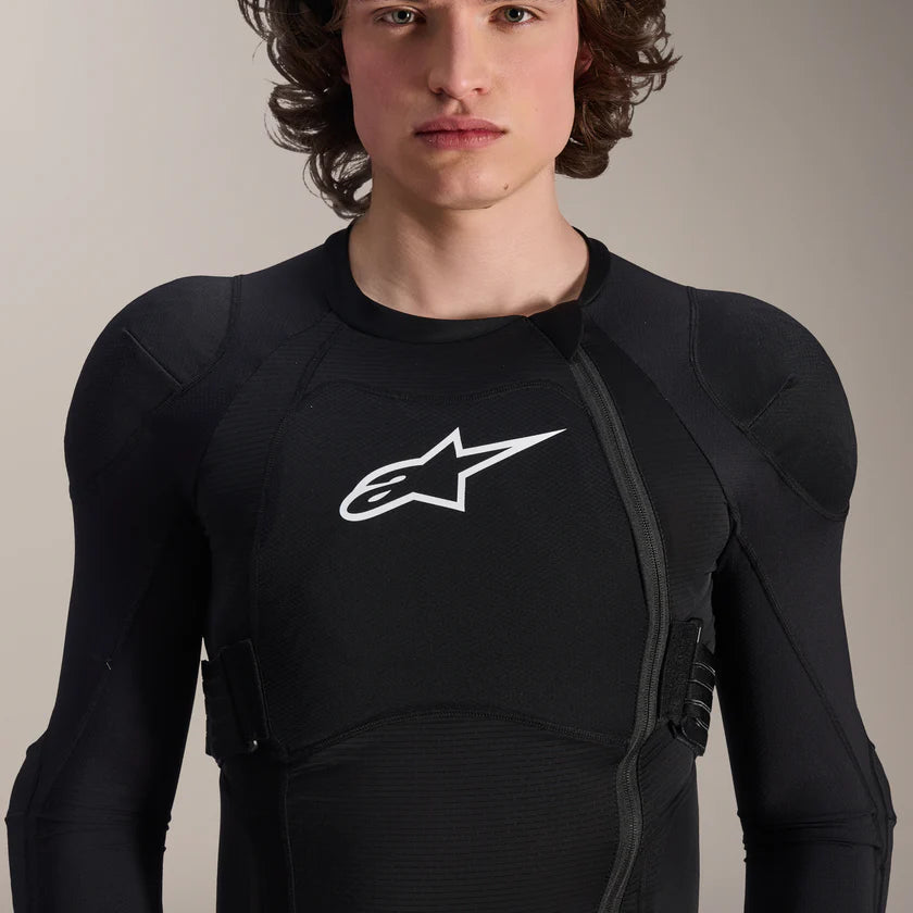 Colete de proteção de manga comprida preto/branco ALPINESTARS A-IMPACT PLASMA