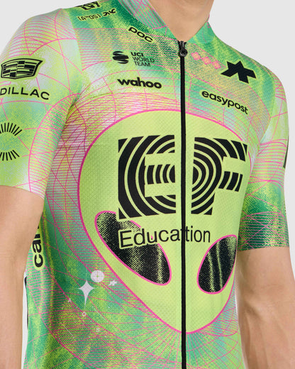 Camisola ASSOS MILLE GT S11 EVO EDUCATION FIRST Mangas Curtas Verde/Amarelo