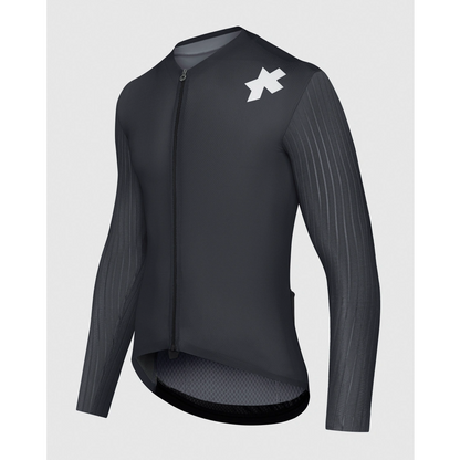 Maillot ASSOS EQUIPE RS S11 Mangas Compridas Preto/Cinzento