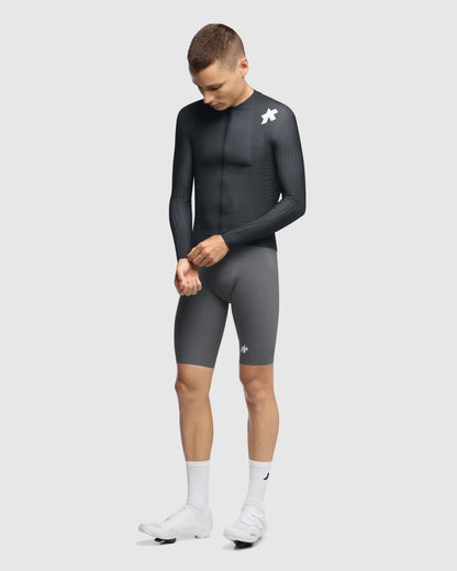 Maillot ASSOS EQUIPE RS S11 Mangas Compridas Preto/Cinzento