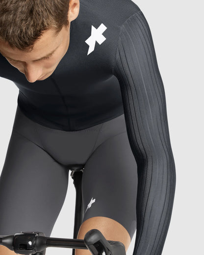 Maillot ASSOS EQUIPE RS S11 Mangas Compridas Preto/Cinzento