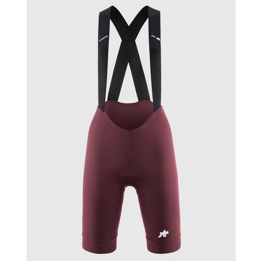 ASSOS UMA GT S11 Bib Tight vermelho borgonha para mulher