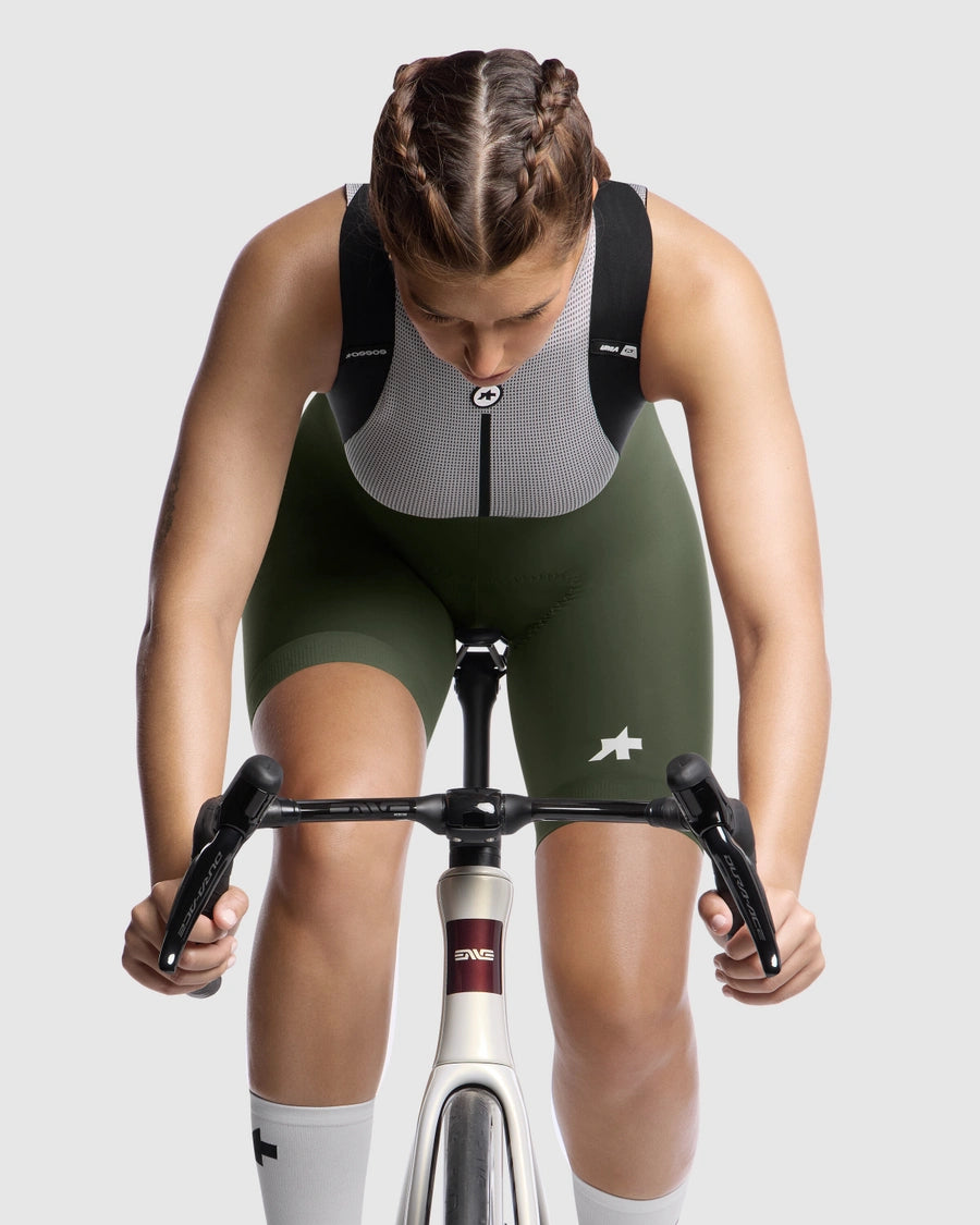 ASSOS UMA GT S11 Bib Tight verde musgo para mulher