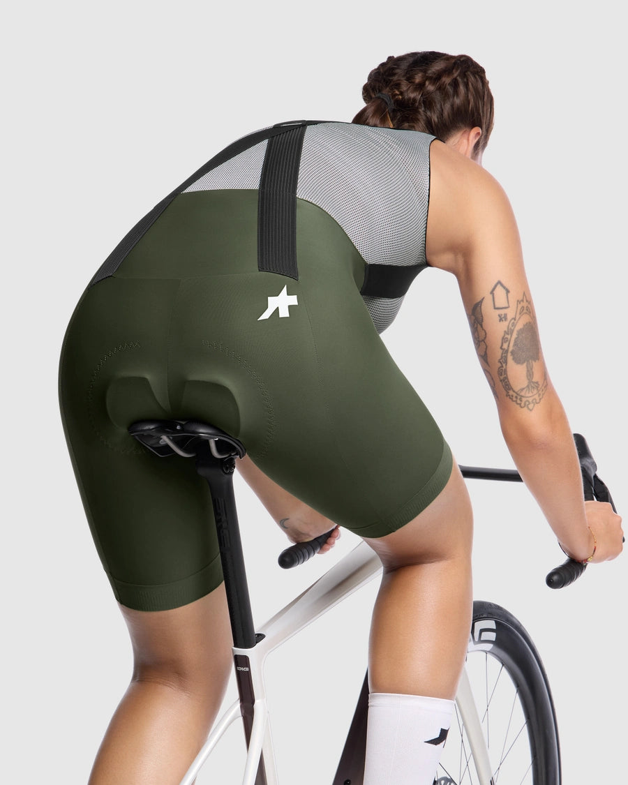 ASSOS UMA GT S11 Bib Tight verde musgo para mulher