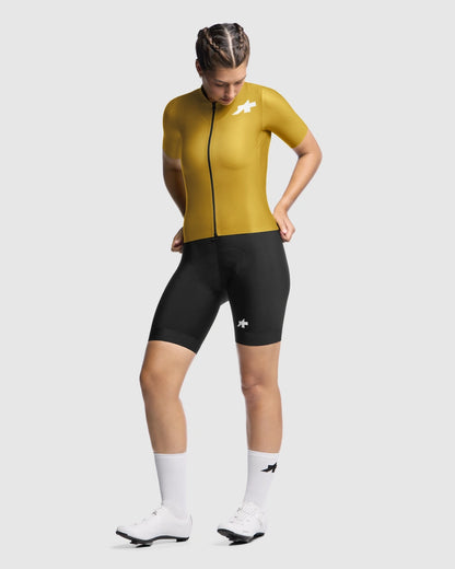 Maillot ASSOS UMA GT S11 EVO Mangas Curtas Mulher Godlen Yellow