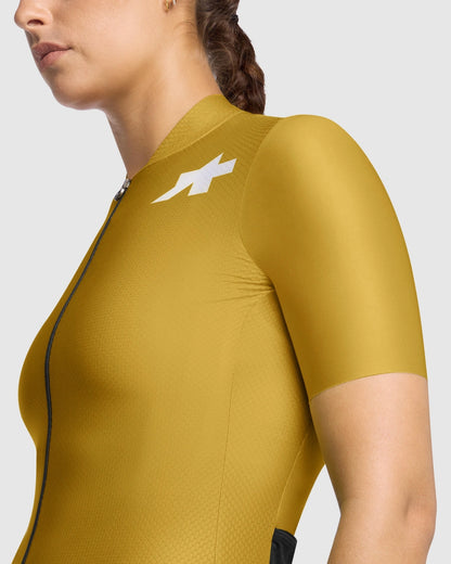 Maillot ASSOS UMA GT S11 EVO Mangas Curtas Mulher Godlen Yellow