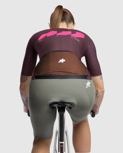 Maillot ASSOS DYORA R S11 We are the A Mangas Curtas Mulher Bordô