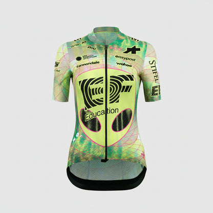 Maillot ASSOS UMA GT S11 EVO EDUCATION FIRST Mangas Curtas Mulher Verde/Amarelo