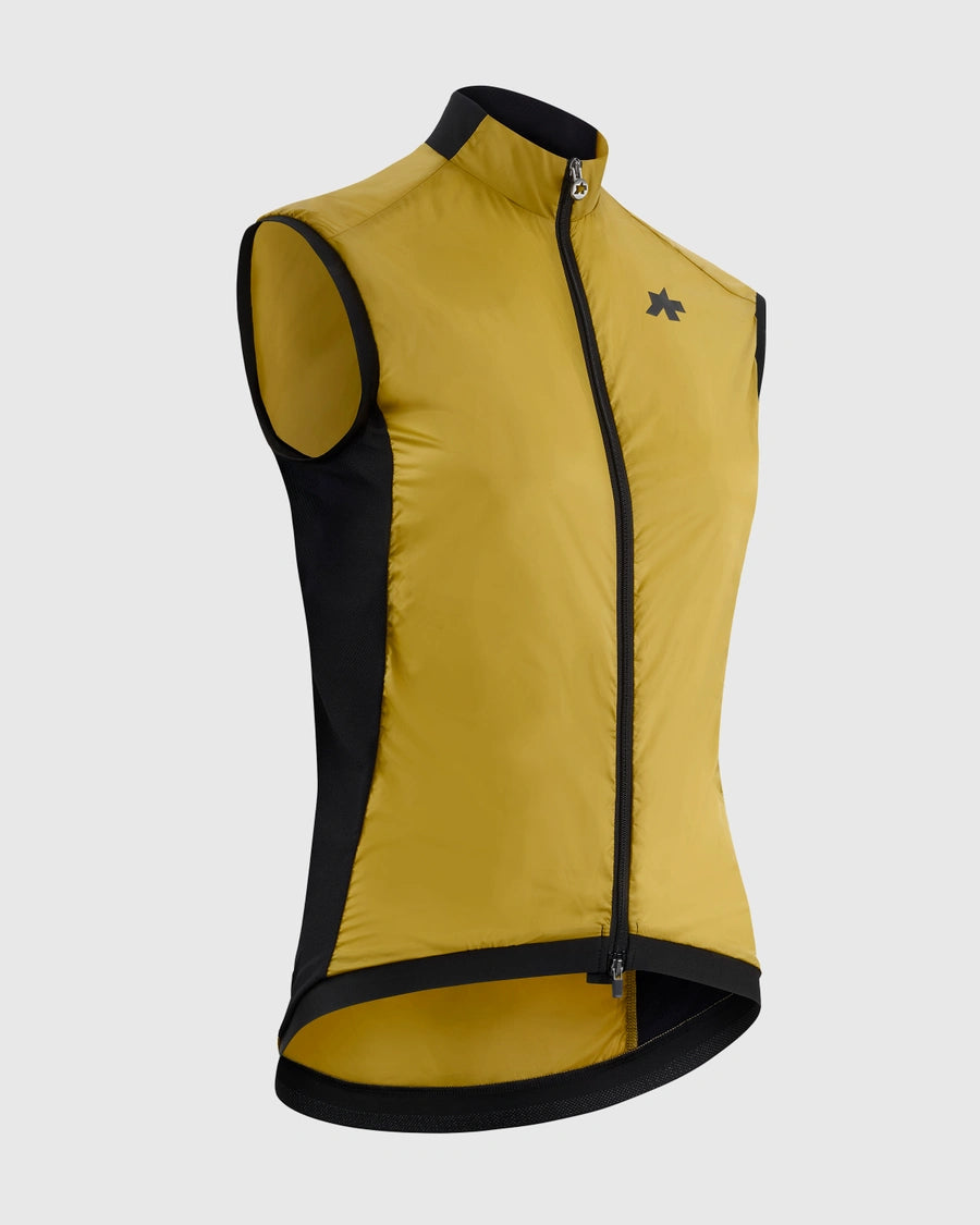 Casaco sem mangas amarelo-dourado ASSOS UMA GT WIND S11 para mulher