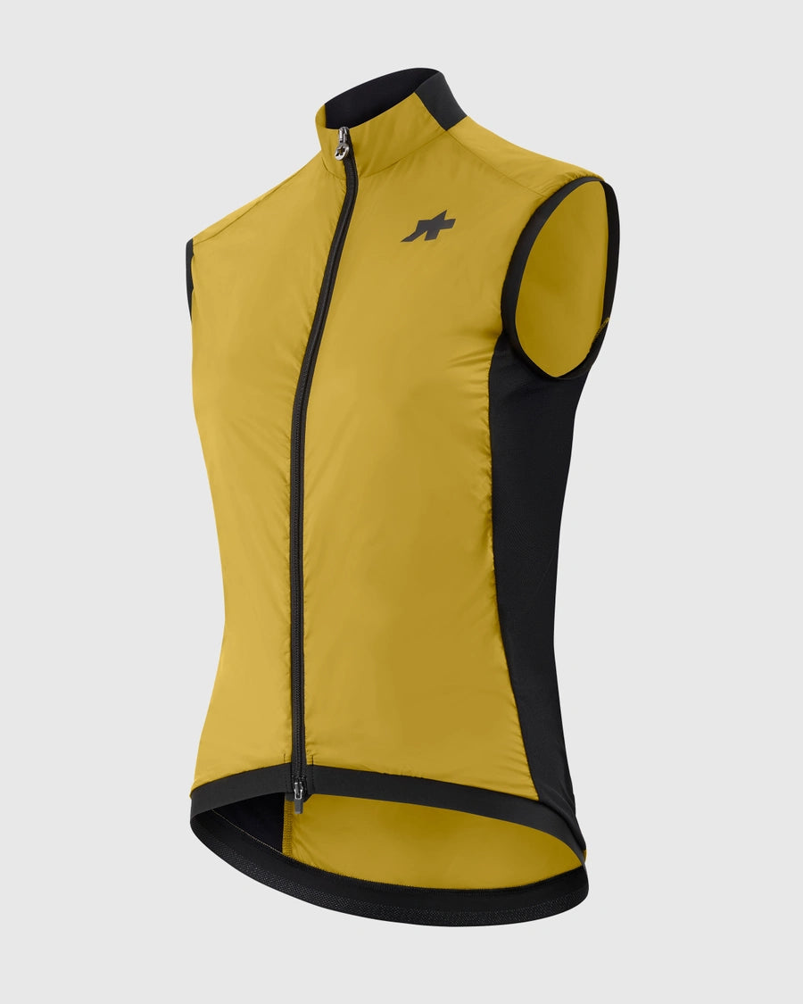 Casaco sem mangas amarelo-dourado ASSOS UMA GT WIND S11 para mulher