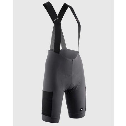 Calção Curto com Bretelles ASSOS TACTICA KIESKAFER T5 GRAVEL Feminino Cinzento
