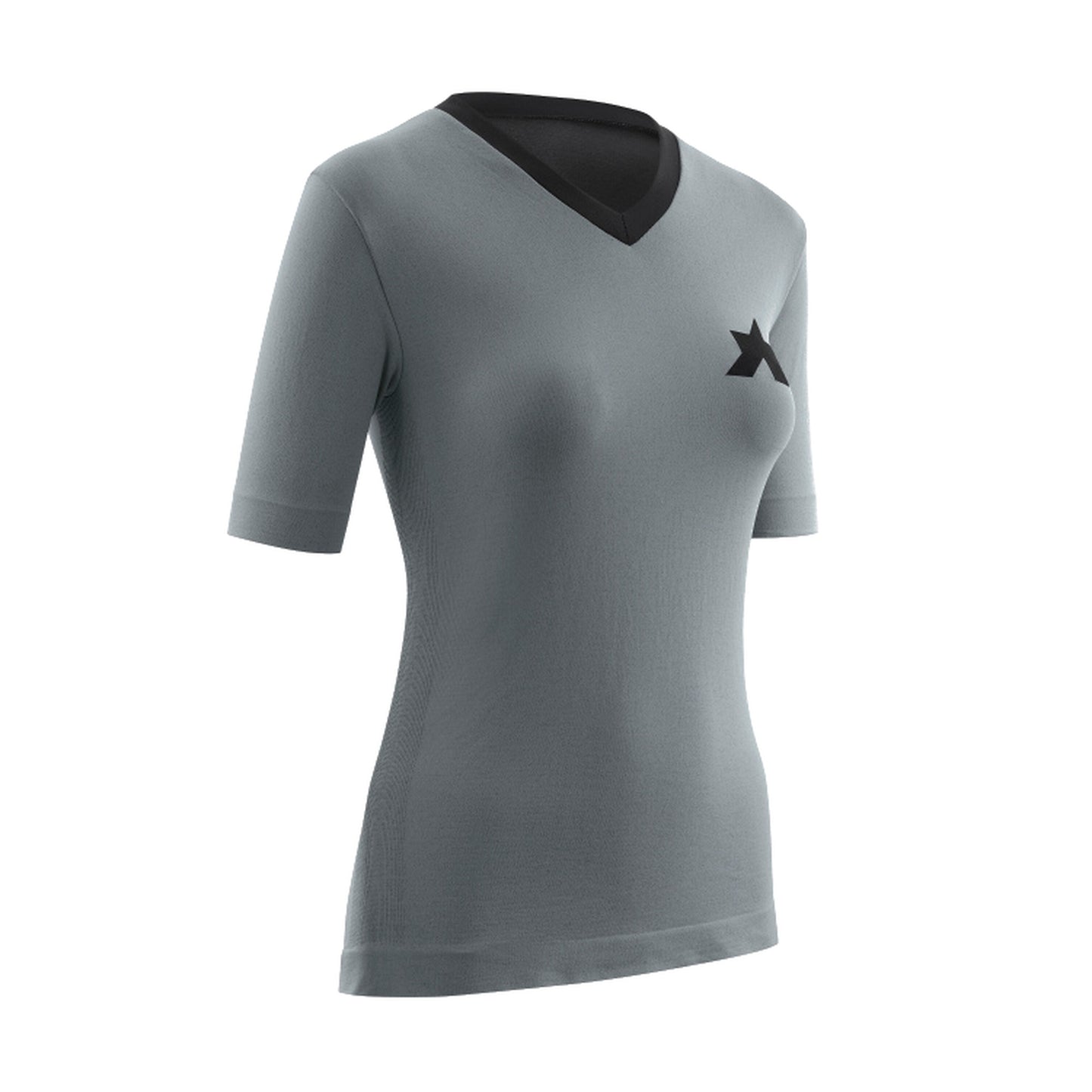 Camisola ASSOS TACTICA TECH T5 de manga curta para mulher, cinzenta