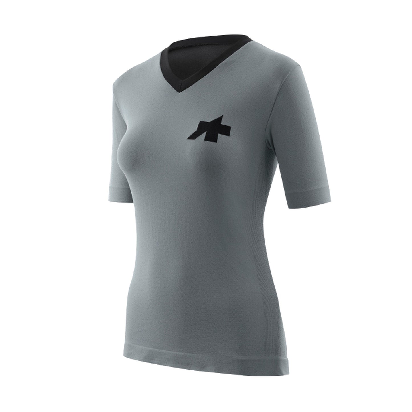Camisola ASSOS TACTICA TECH T5 de manga curta para mulher, cinzenta