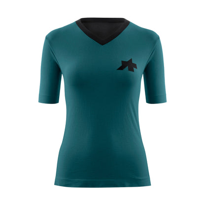 Maillot ASSOS TACTICA TECH T5 Mangas Curtas Mulher Verde
