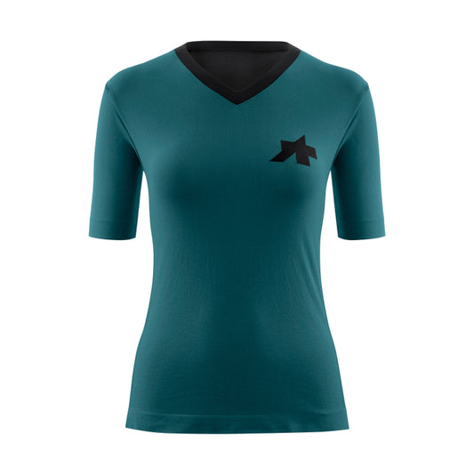 Camisola ASSOS TACTICA TECH T5 de manga curta para mulher, verde
