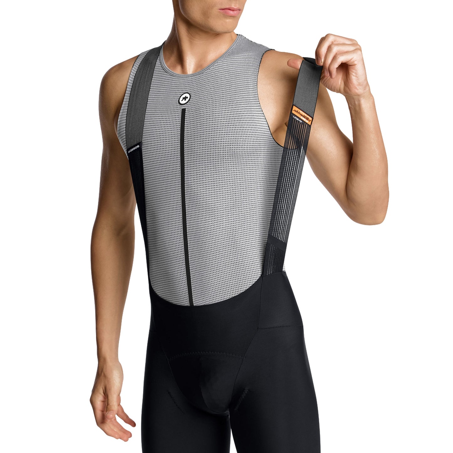 Roupa interior ASSOS NS SKIN LAYER P1 sem mangas, cinzenta