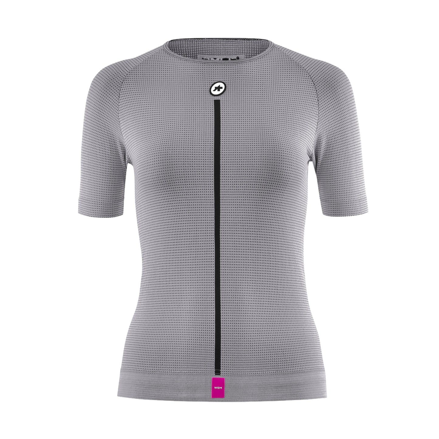 Roupa interior ASSOS NS SKIN LAYER P1 de manga curta para mulher, cinzenta