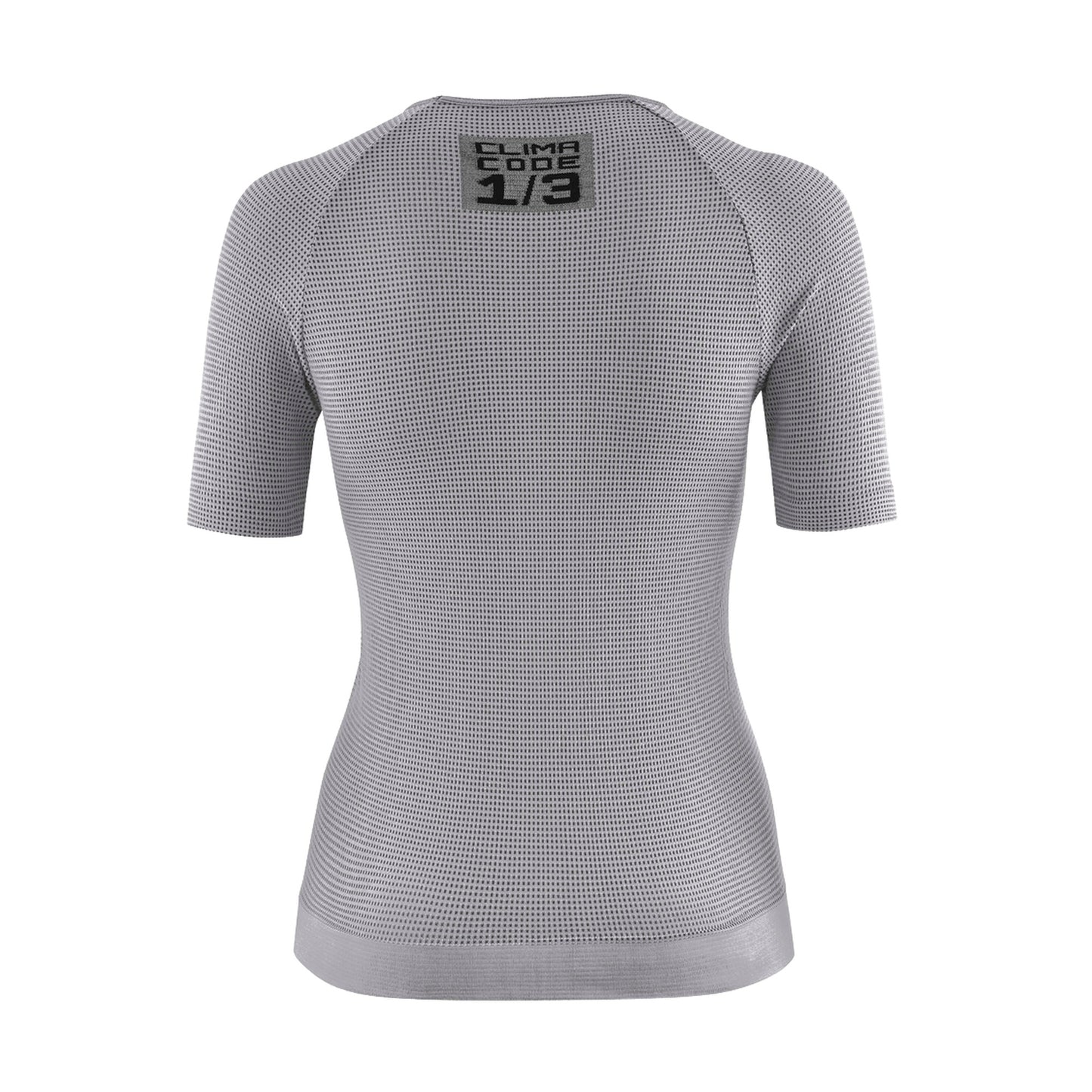 Roupa interior ASSOS NS SKIN LAYER P1 de manga curta para mulher, cinzenta