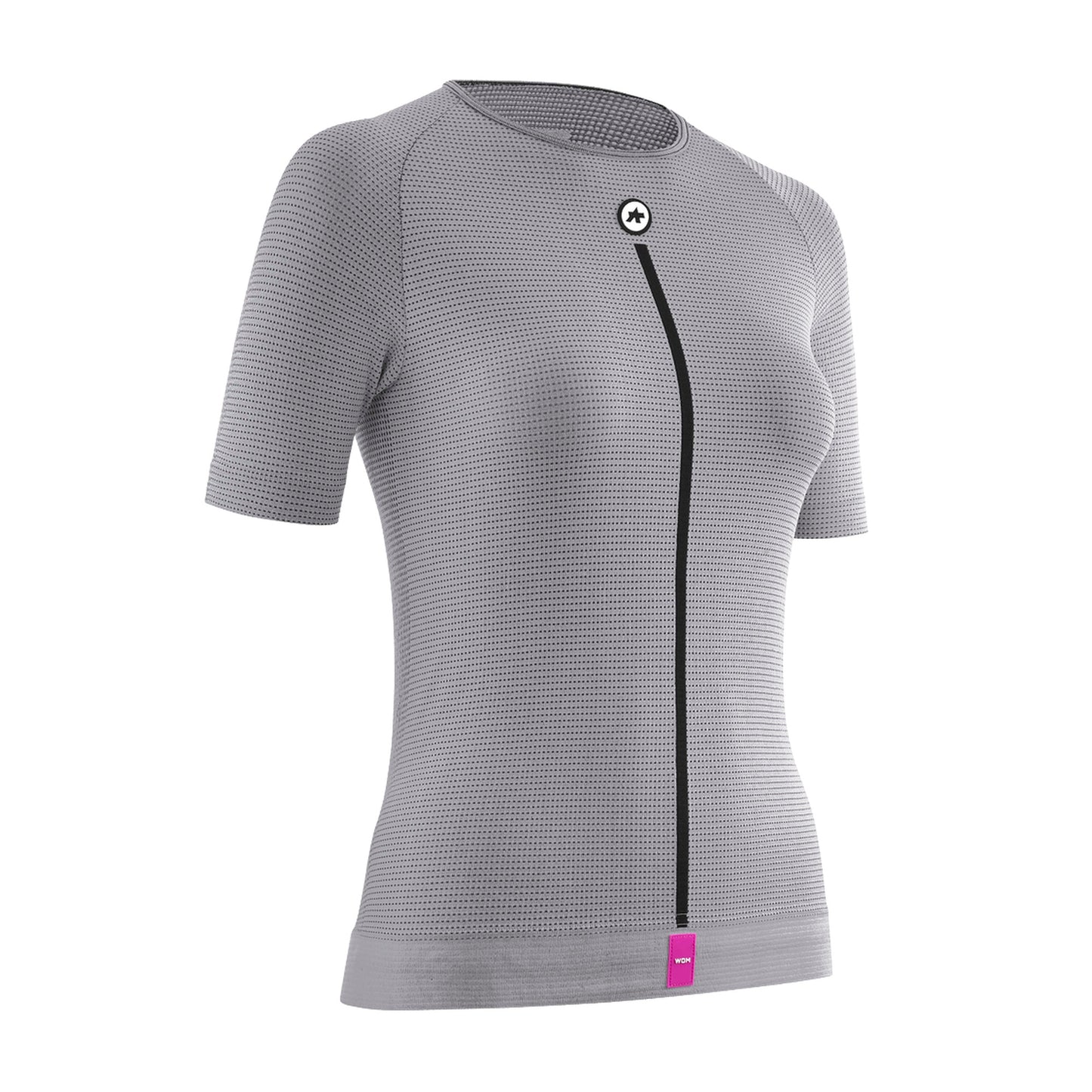 Roupa interior ASSOS NS SKIN LAYER P1 de manga curta para mulher, cinzenta