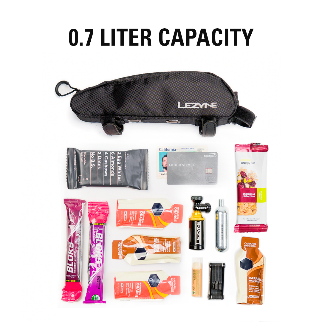 Bolsa de quadro LEZYNE AERO ENERGY CADDY para tubo superior preta