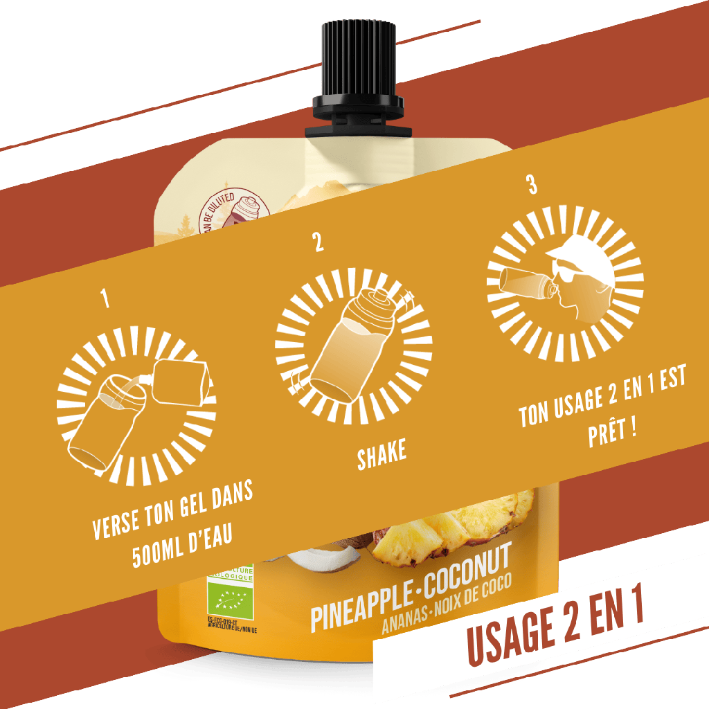 BAOUW Gel Energético Ananás/Coco Biológico (85g)