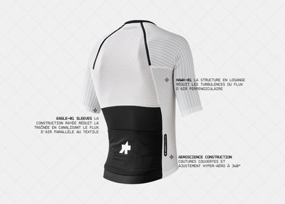 Maillot ASSOS EQUIPE RSR BOLIDE Mangas Curtas Branco
