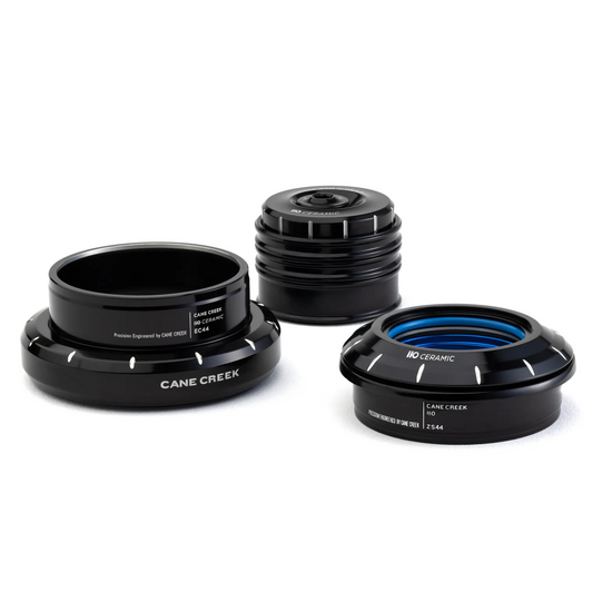 Caixa de direção CANE CREEK 110 Ceramic Tapered , 1 1/8"-1.5", ZS44/28.6/H8 | EC44/40/H12, preto/prata