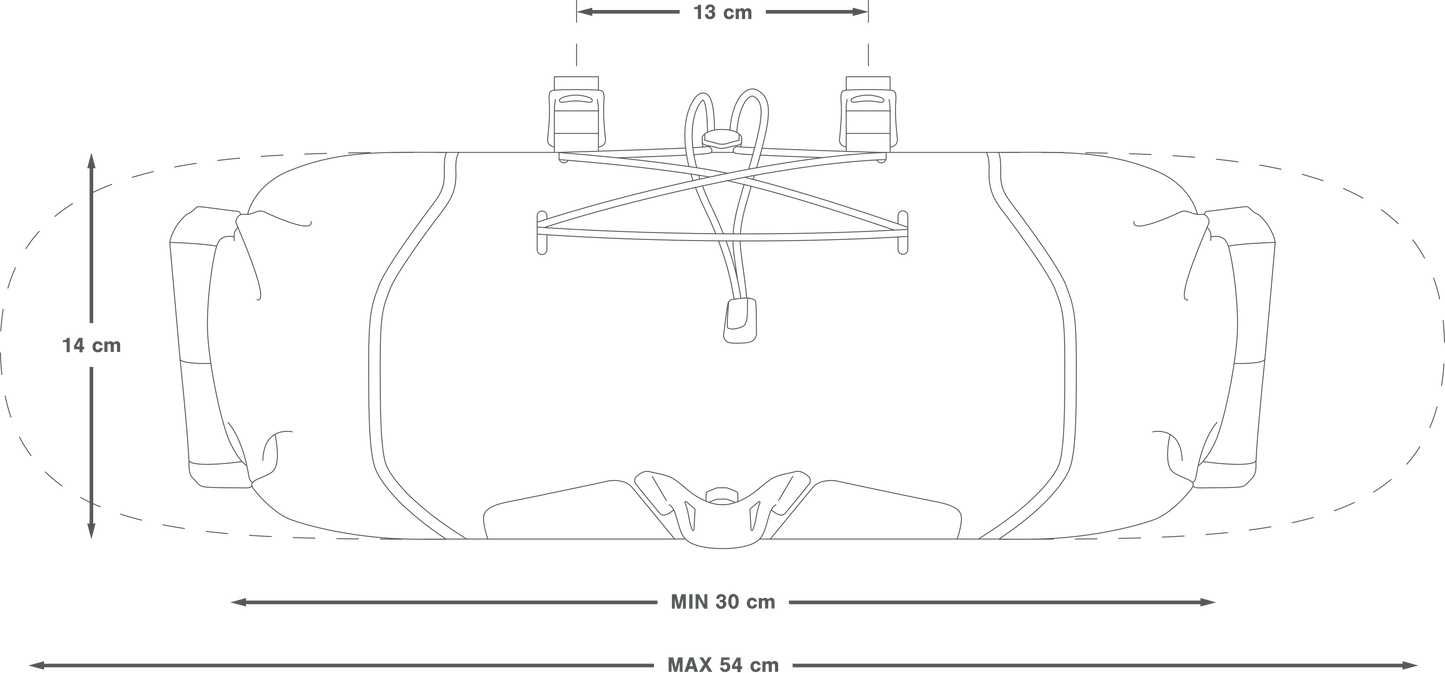 Saco de guiador APIDURA BACKCOUNTRY HANDLERBAR PACK 11 L Preto Cinzento