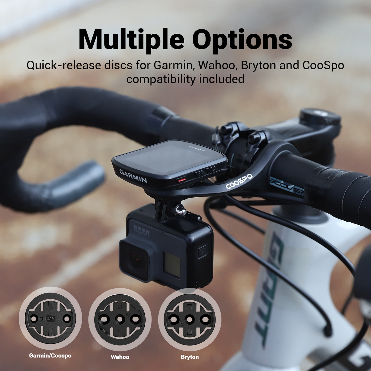 COOSPO BCM-B01 Support Compteur Cintre Courbé