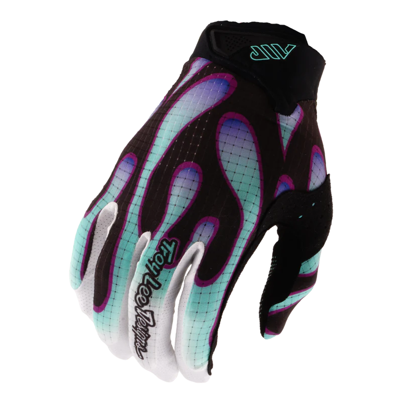 Luvas TROY LEE DESIGNS AIR OVERSPRAY Junior Preto/Petróleo real