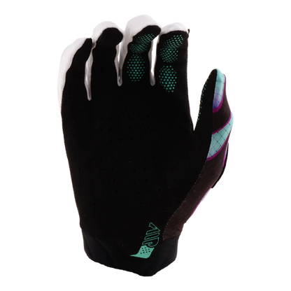 Luvas TROY LEE DESIGNS AIR OVERSPRAY Preto/Real Teal