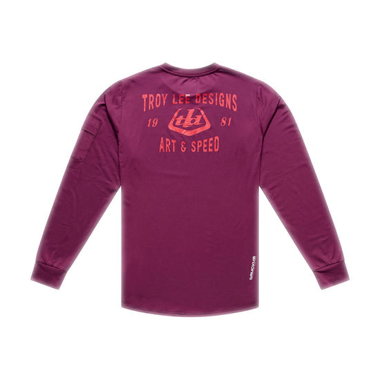 TROY LEE DESIGNS RUCKUS RIDE LOCKDOWN Camisola de manga comprida Sangria