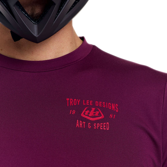 TROY LEE DESIGNS RUCKUS RIDE LOCKDOWN Camisola de manga comprida Sangria
