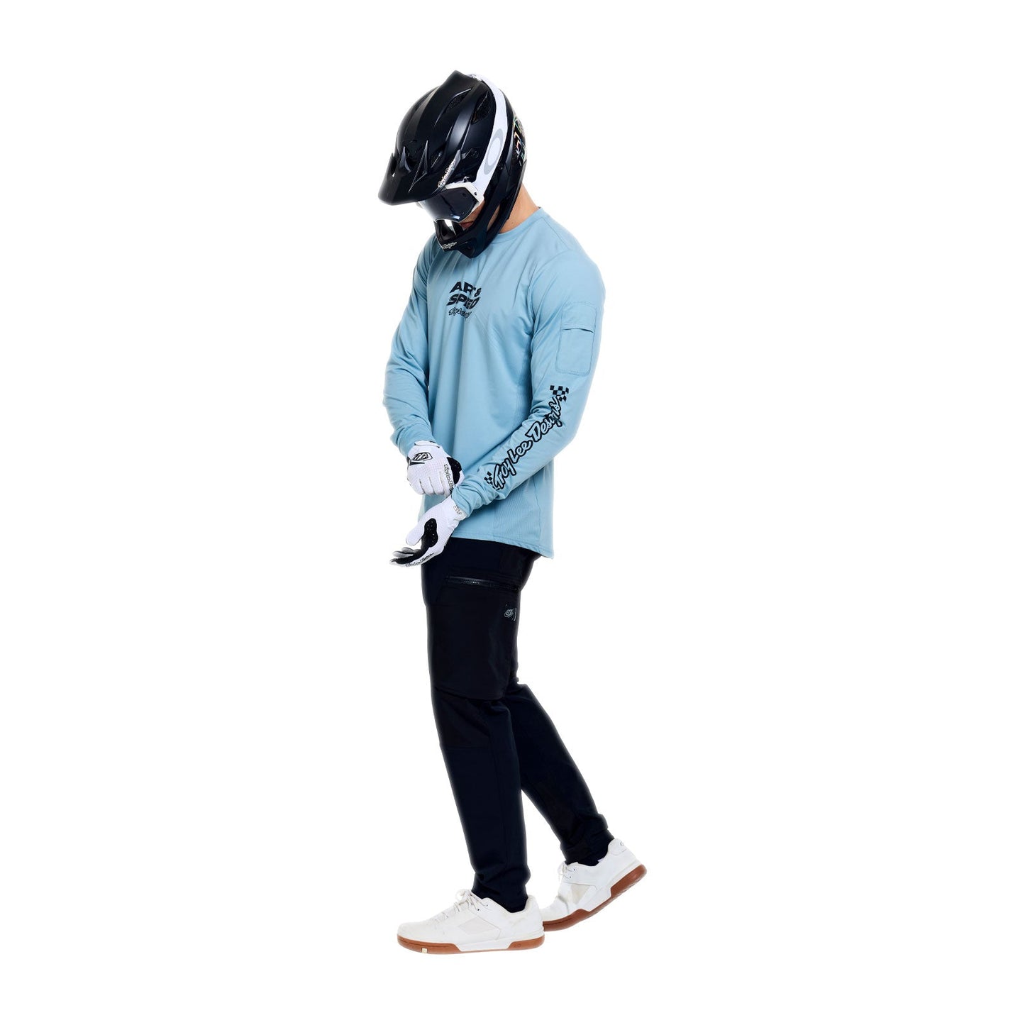 TROY LEE DESIGNS RUCKUS RIDE WAVES Camisola de manga comprida azul