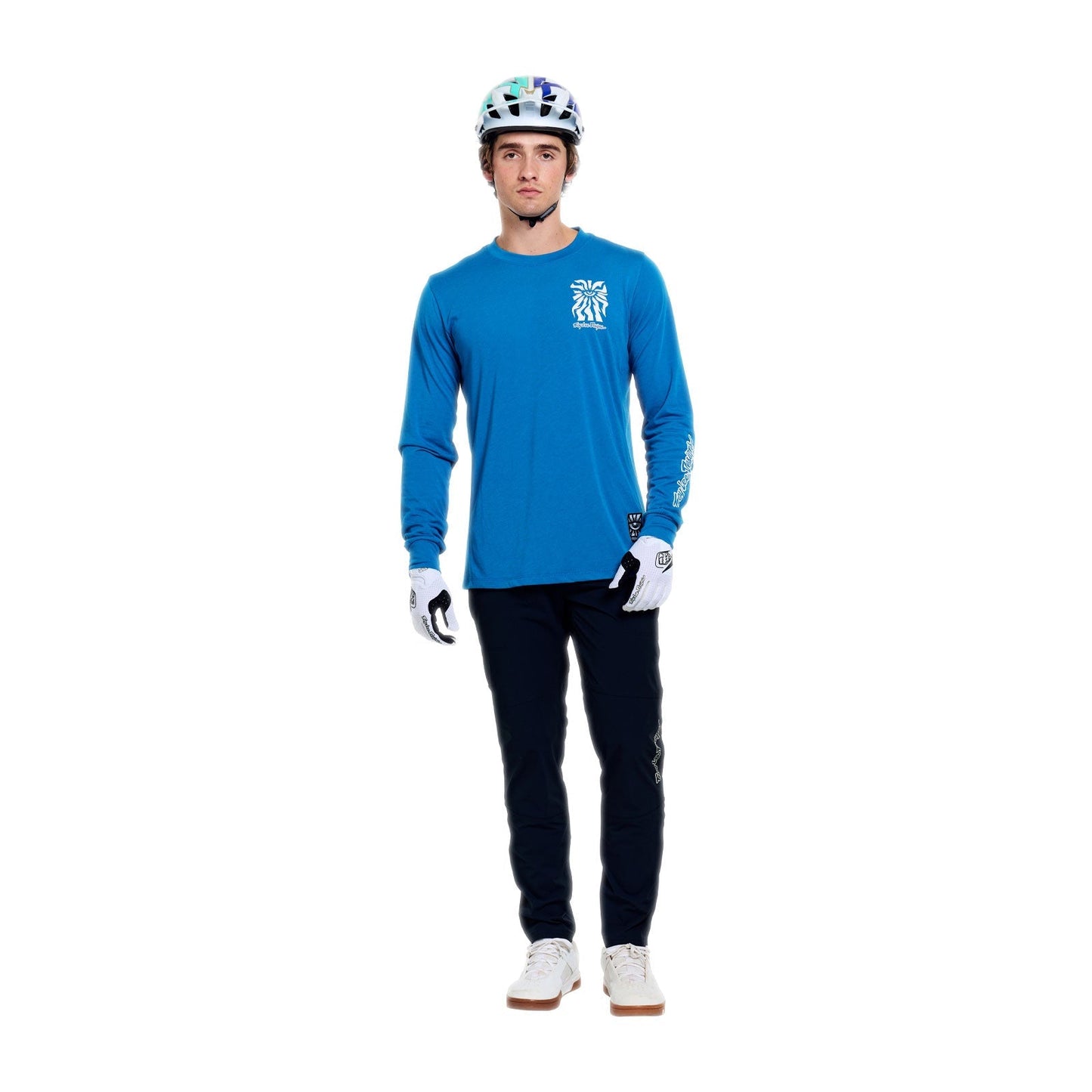 TROY LEE DESIGNS SKYLINE RIDE ONE EYE AERO Jersey Manga comprida azul