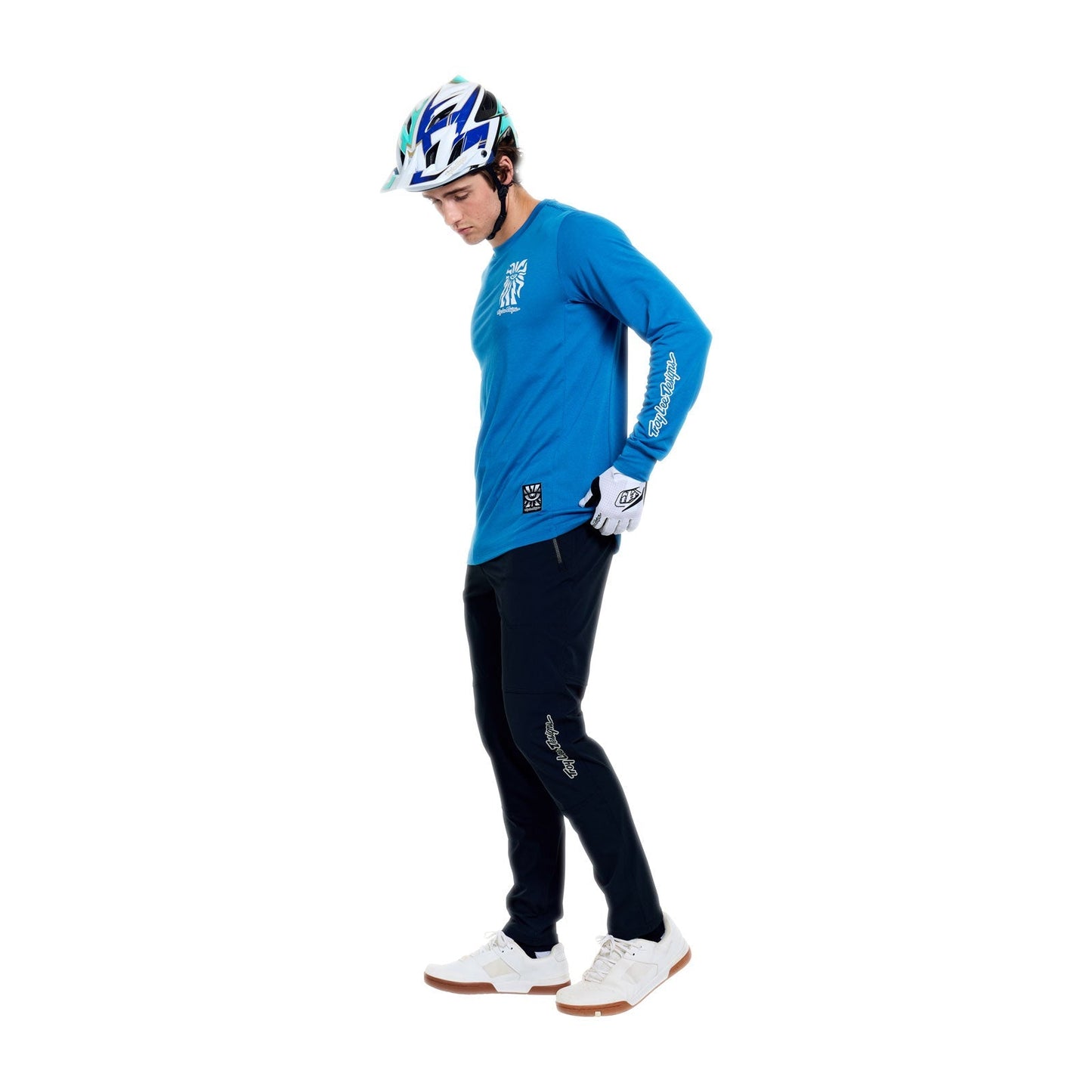 TROY LEE DESIGNS SKYLINE RIDE ONE EYE AERO Jersey Manga comprida azul