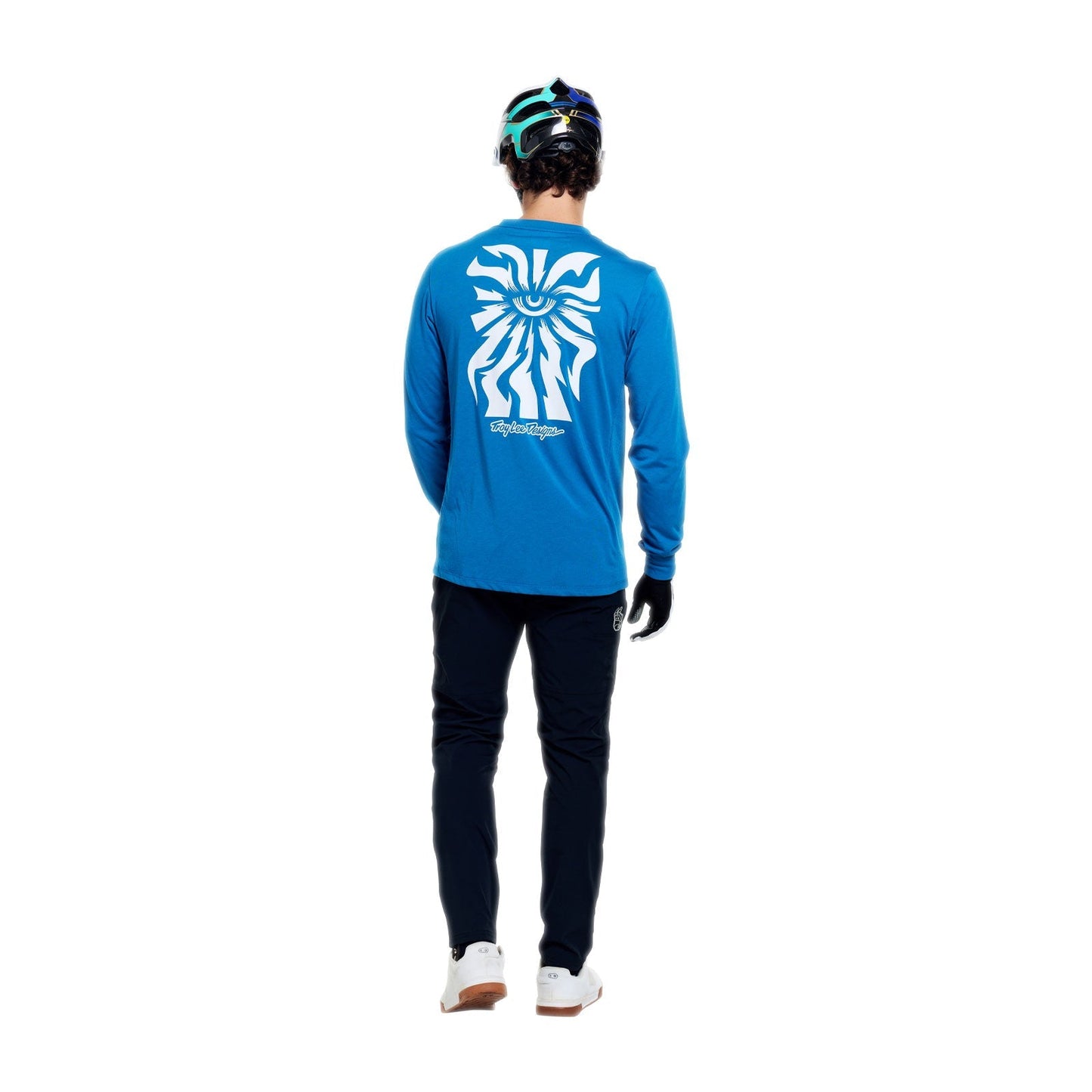 TROY LEE DESIGNS SKYLINE RIDE ONE EYE AERO Jersey Manga comprida azul