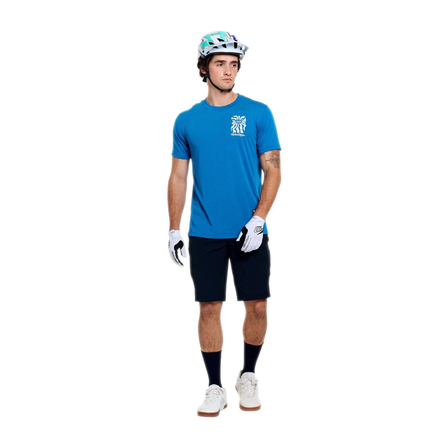 TROY LEE DESIGNS SKYLINE RIDE ONE EYE AERO Jersey Manga curta azul