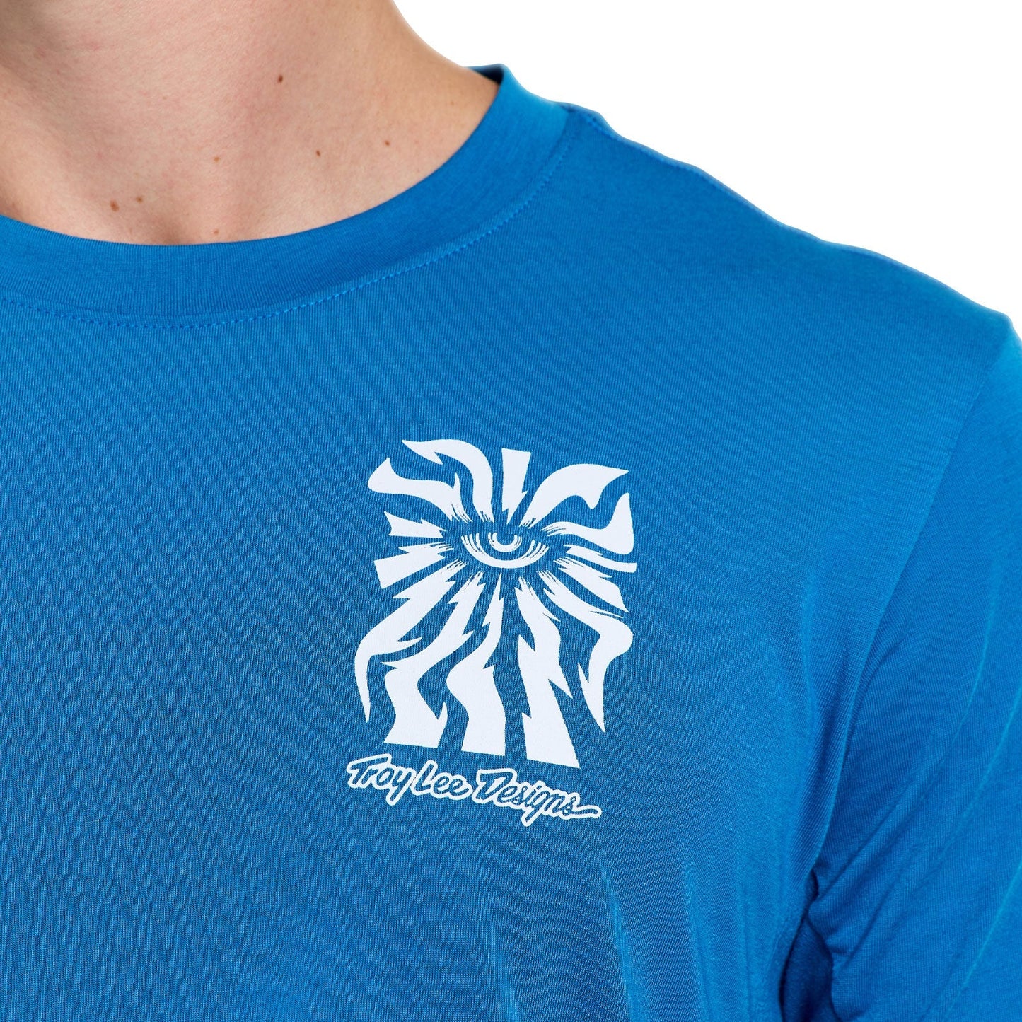 TROY LEE DESIGNS SKYLINE RIDE ONE EYE AERO Jersey Manga curta azul