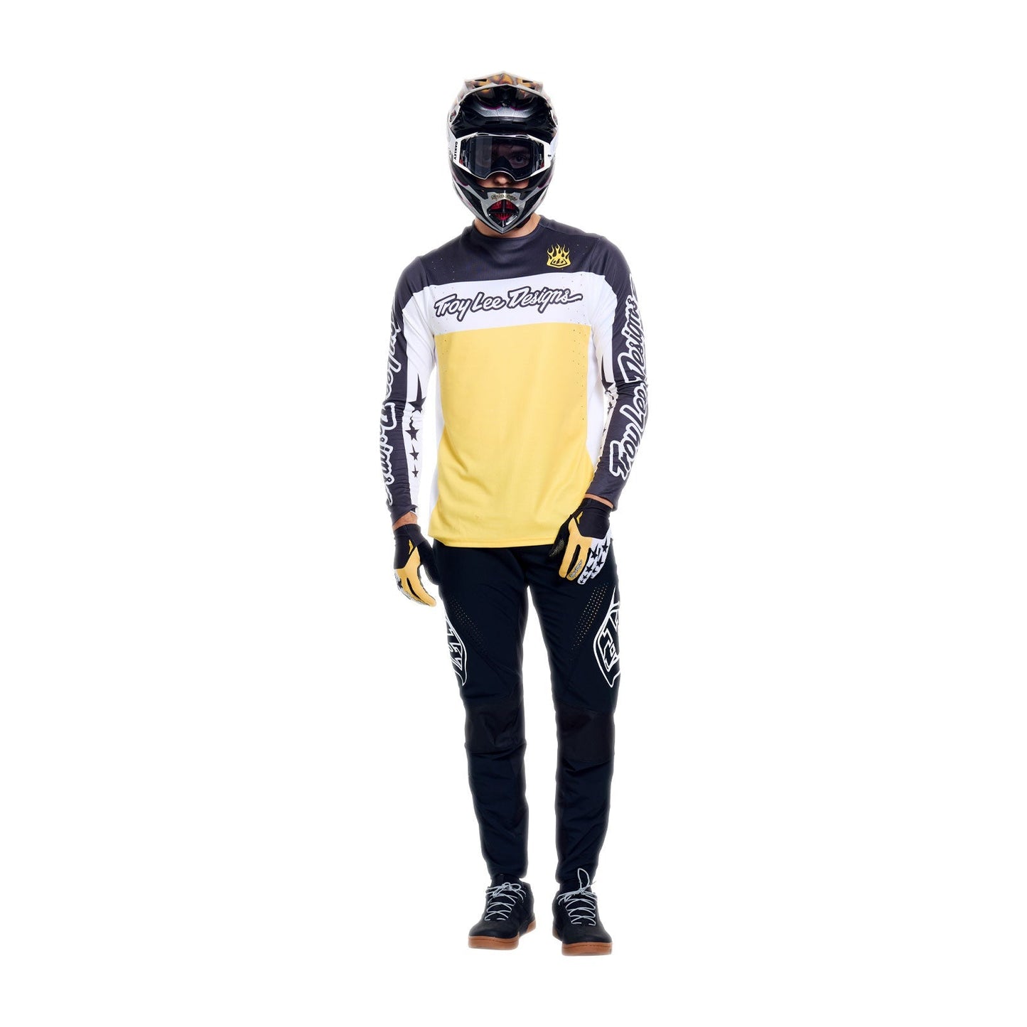 Camisola de manga comprida TROY LEE DESIGNS SPRINT PRO YO MOTO Preto/Amarelo