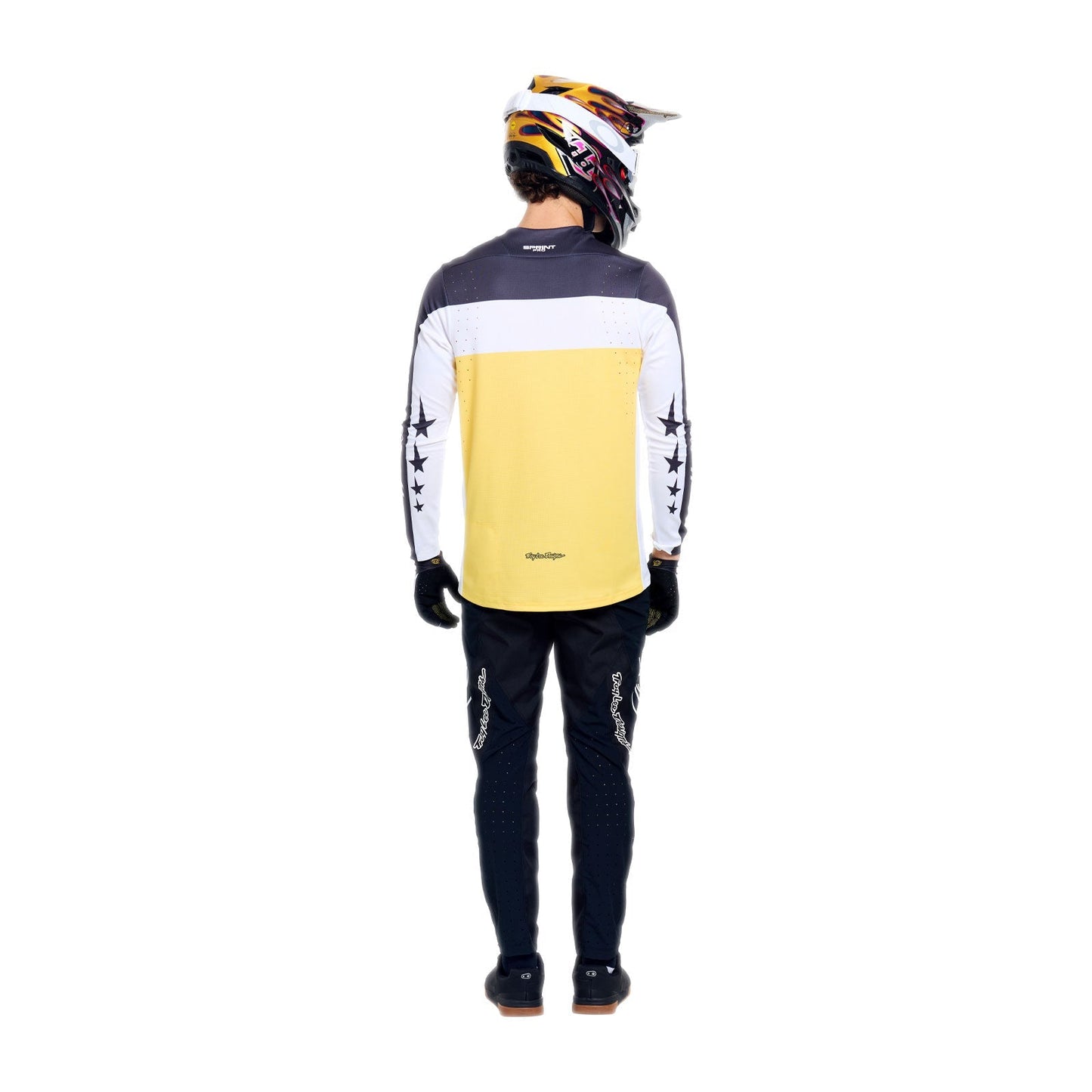 Camisola de manga comprida TROY LEE DESIGNS SPRINT PRO YO MOTO Preto/Amarelo