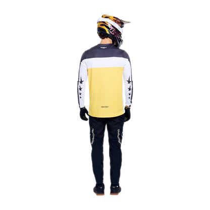 Camisola TROY LEE DESIGNS SPRINT PRO YO MOTO Mangas Compridas Preto/Amarelo