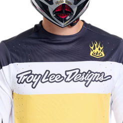 TROY LEE DESIGNS SPRINT PRO YO MOTO Camisola de manga comprida preta/amarela