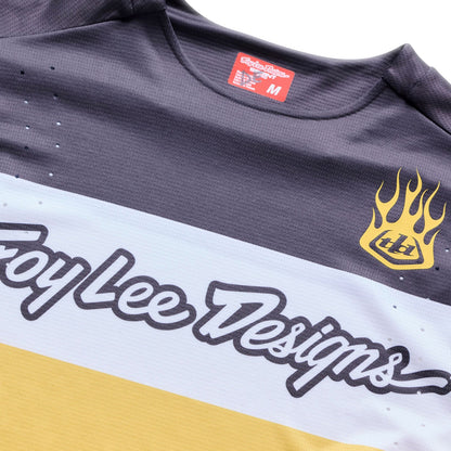 Camisola TROY LEE DESIGNS SPRINT PRO YO MOTO Mangas Compridas Preto/Amarelo